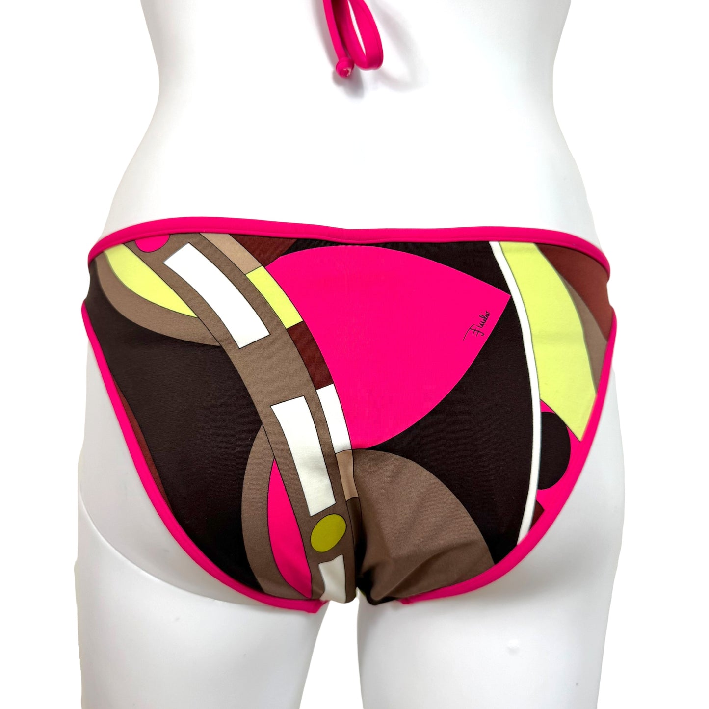 Emilio Pucci Pink & Brown Printed Bikini Set NEW