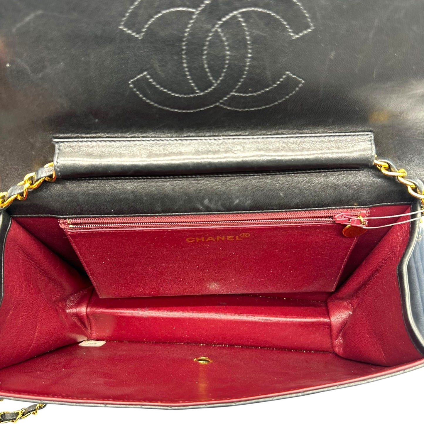 Chanel Black Lambskin Small Snap Flap Bag 1996-98