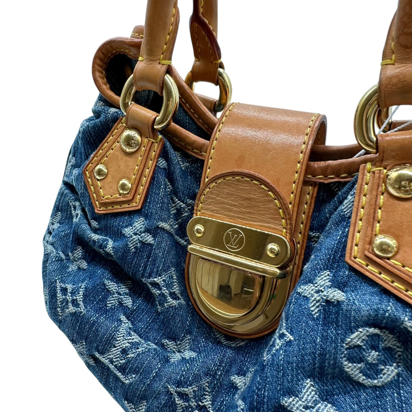 Louis Vuitton Blue Denim Mini Pleaty Bag