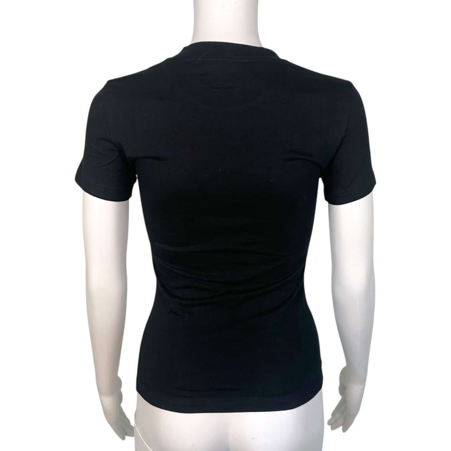 Christian Dior S/S 2002 Black Denim Logo T-Shirt NEW