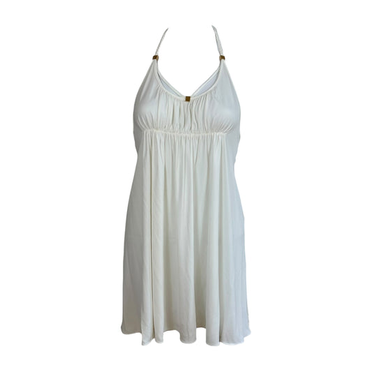 Louis Vuitton White Halter Mini Dress with Braided Straps