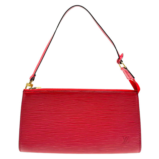 Louis Vuitton Red Epi Leather Pochette Mini Bag