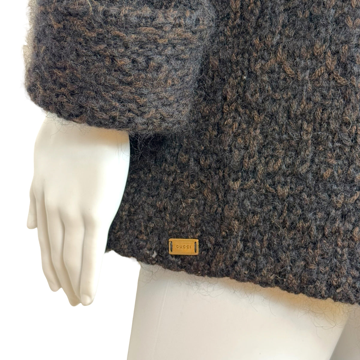 Gucci F/W 2012 Brown Fringe Trim Cardigan