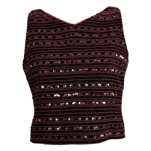 Chanel Tweed Top Pink Purple Sequin Embellished Fitted
