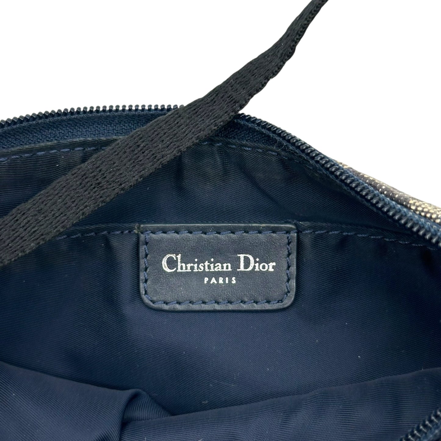 Christian Dior Navy Blue Trotter Monogram Shoulder Bag