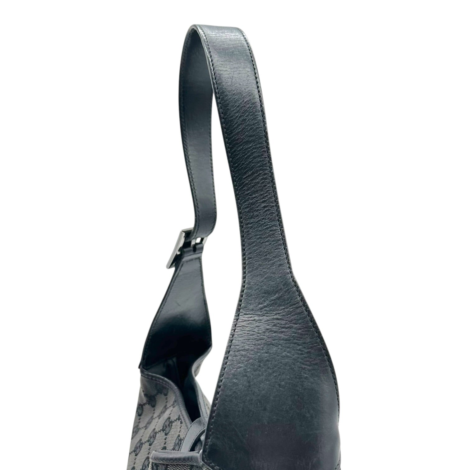 Gucci Large Jackie Shoulder Bag Gray Black Monogram