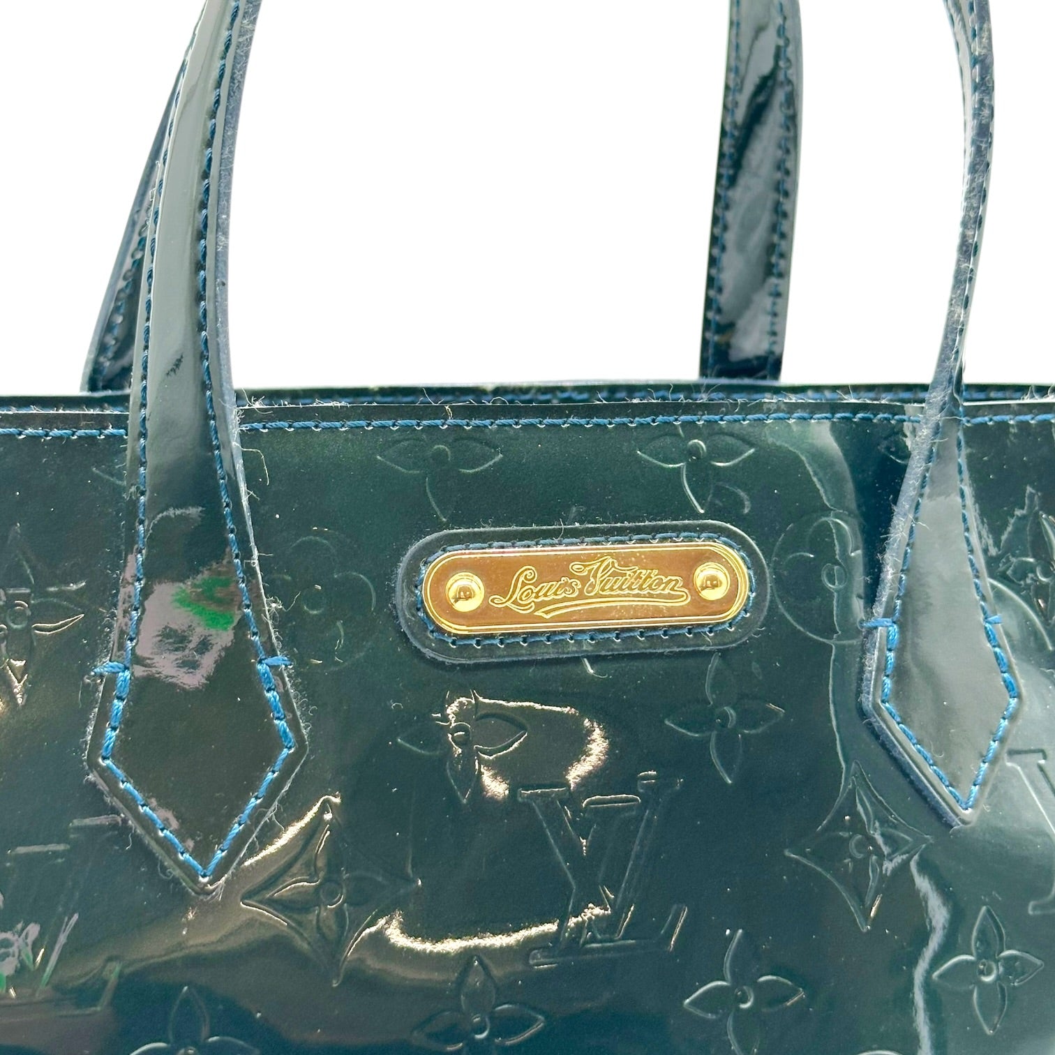 Louis Vuitton Forest Green Vernis Monogram Tote Bag
