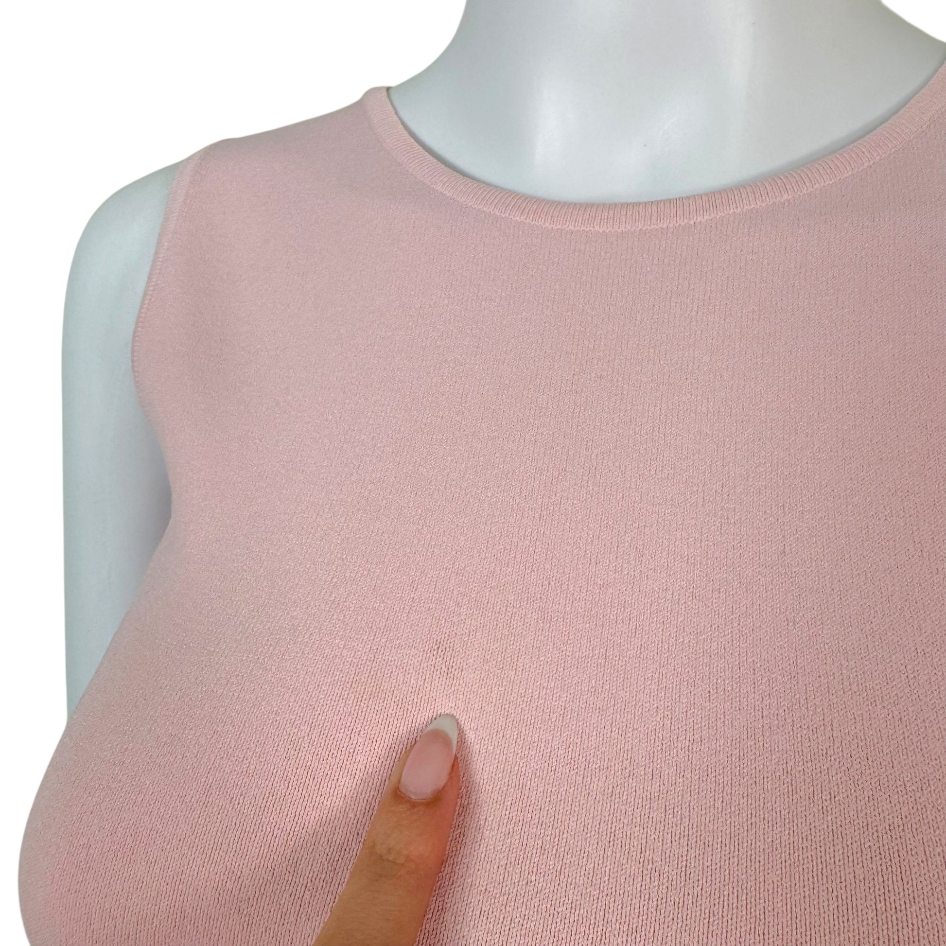 Chanel Spring 2005 Pink Knit Logo Tank - Outfit Repeater