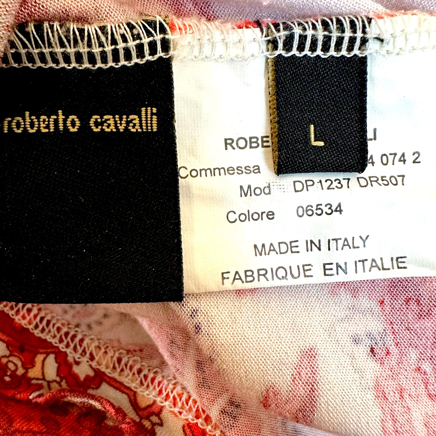 Roberto Cavalli S/S 2004 Pink Printed Wrap Dress