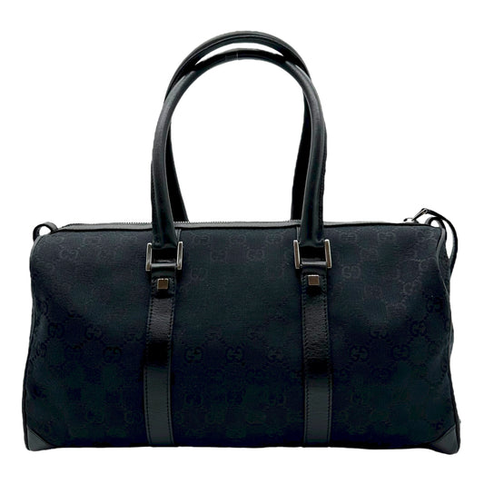 Gucci Black Monogram Boston Shoulder Bag