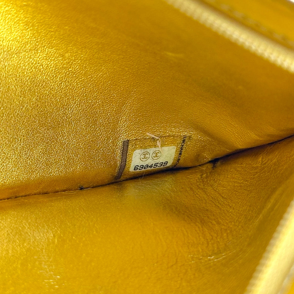 Chanel Pochette Bag Khaki Green Ponyhair Gold Leather