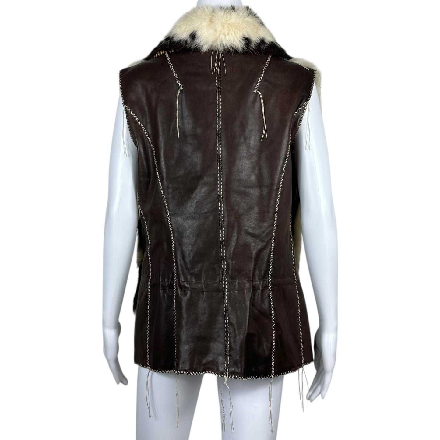 Roberto Cavalli F/W 2003 Rabbit Fur & Leather Vest - Outfit Repeater