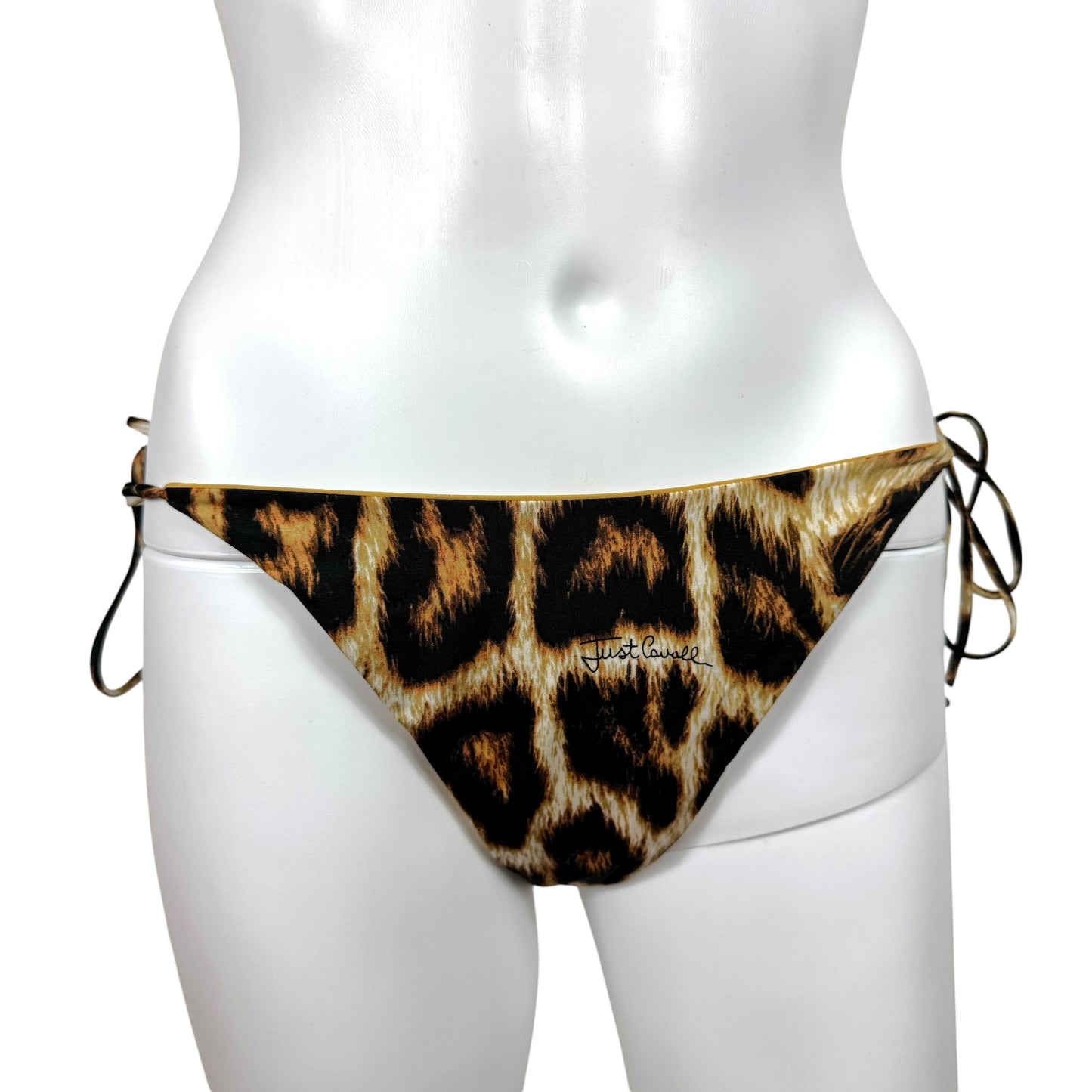 Just Cavalli Roberto Cavalli Leopard Print & Gold Reversible Bikini Set