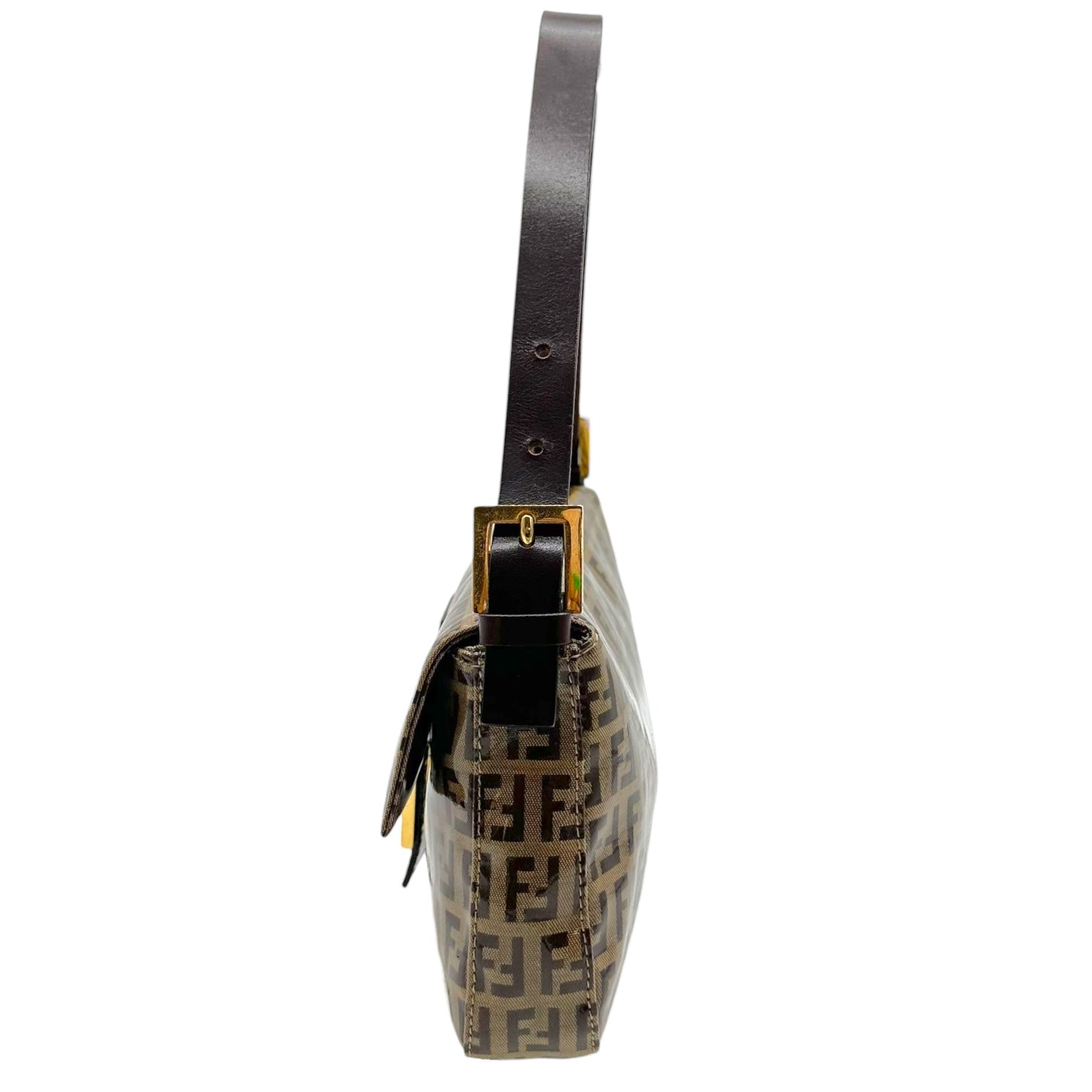 Fendi Tan Zucchino Monogram Coated Canvas Baguette Bag - Outfit Repeater