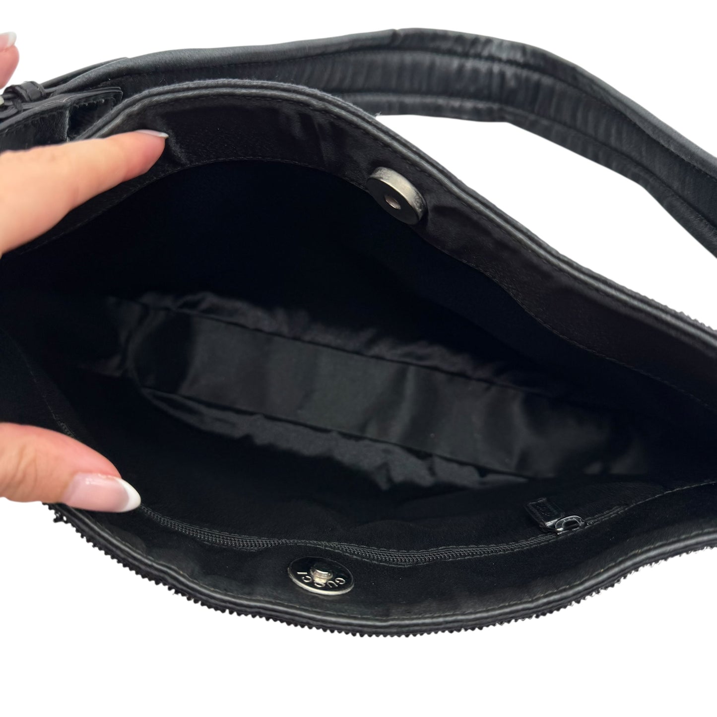 Gucci by Tom Ford 90's Black Glass Beaded Shoulder Bag RARE - Outfit Repeater