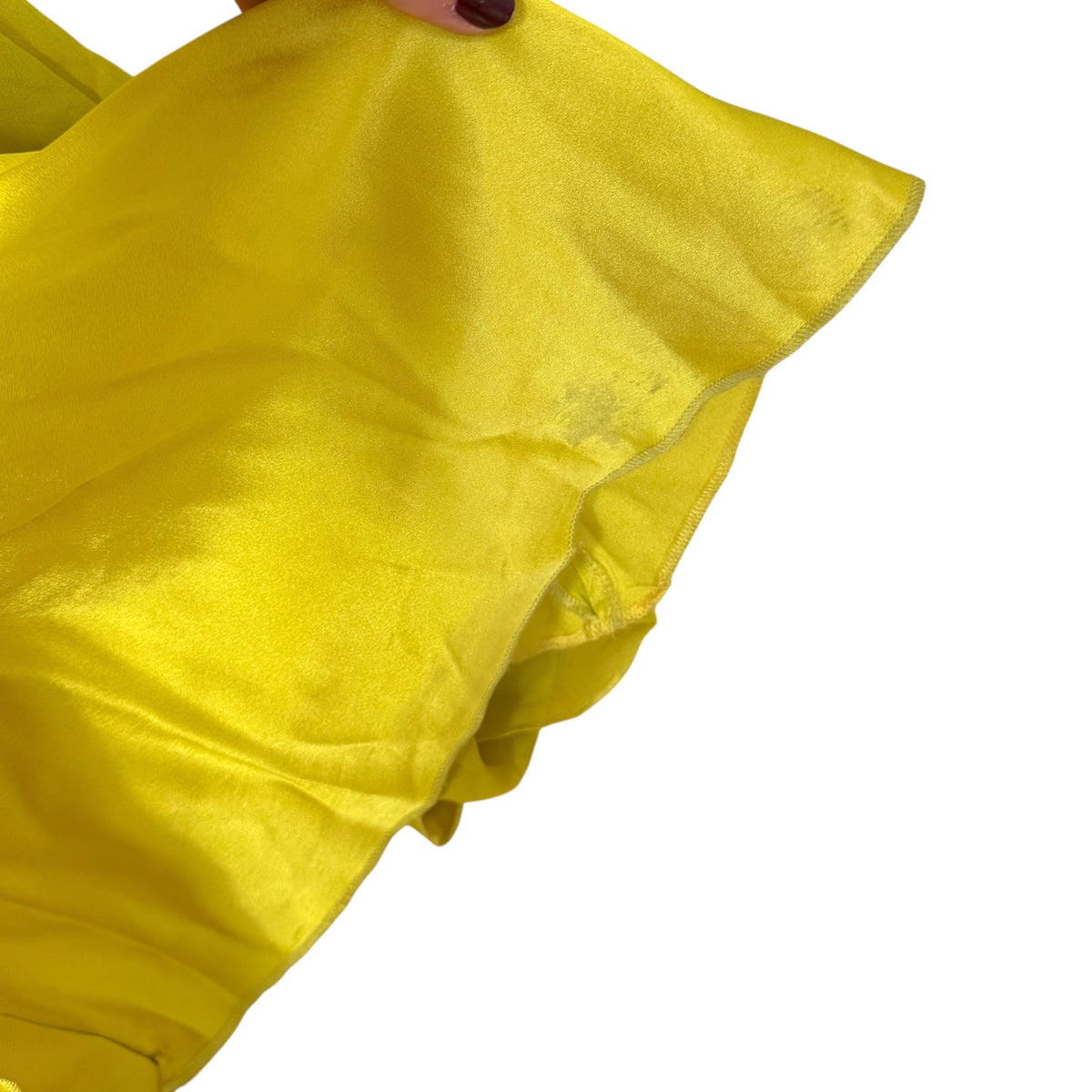 Versace Collection Yellow Silk Gown with Medusa Logo Hardware