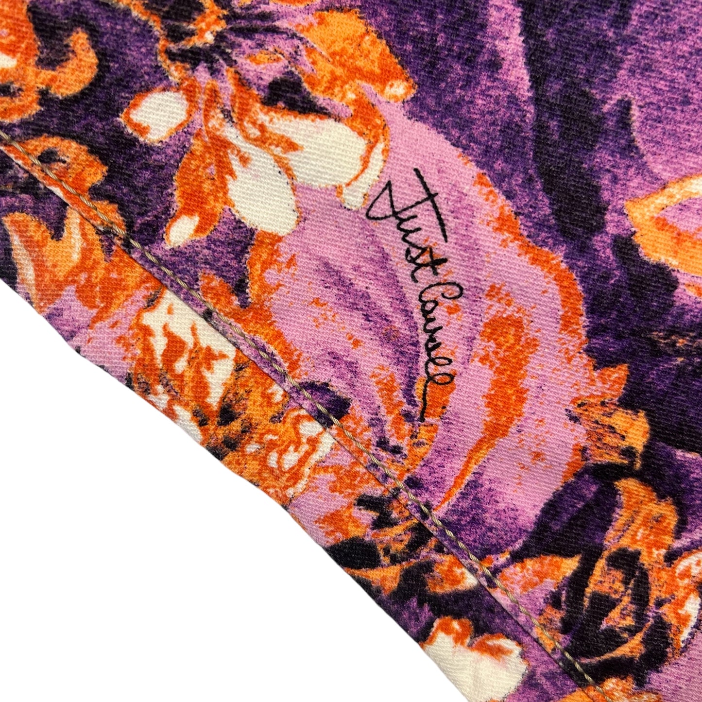 Just Cavalli by Roberto Cavalli Purple & Orange Floral Printe Jeans