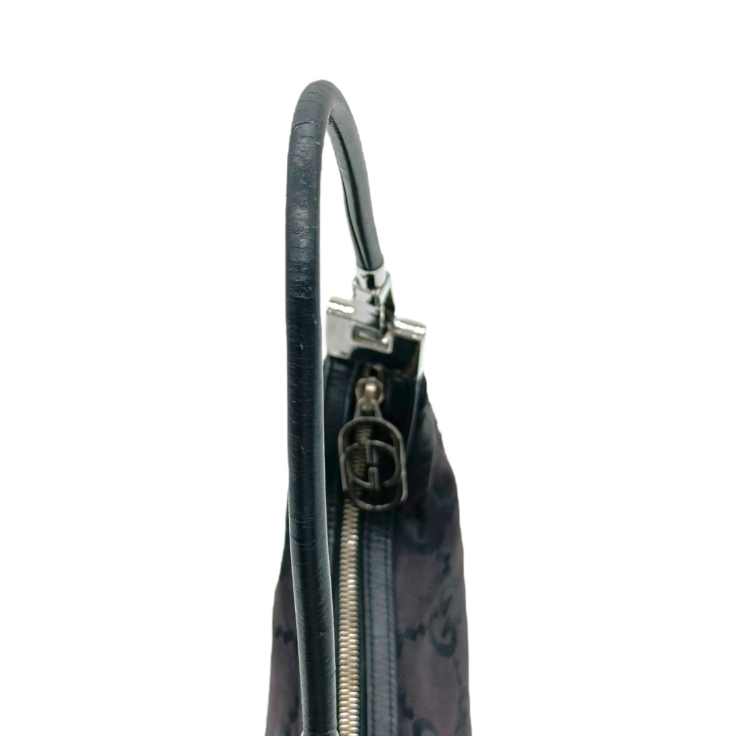 Gucci Black XL Monogram Canvas Shoulder Bag