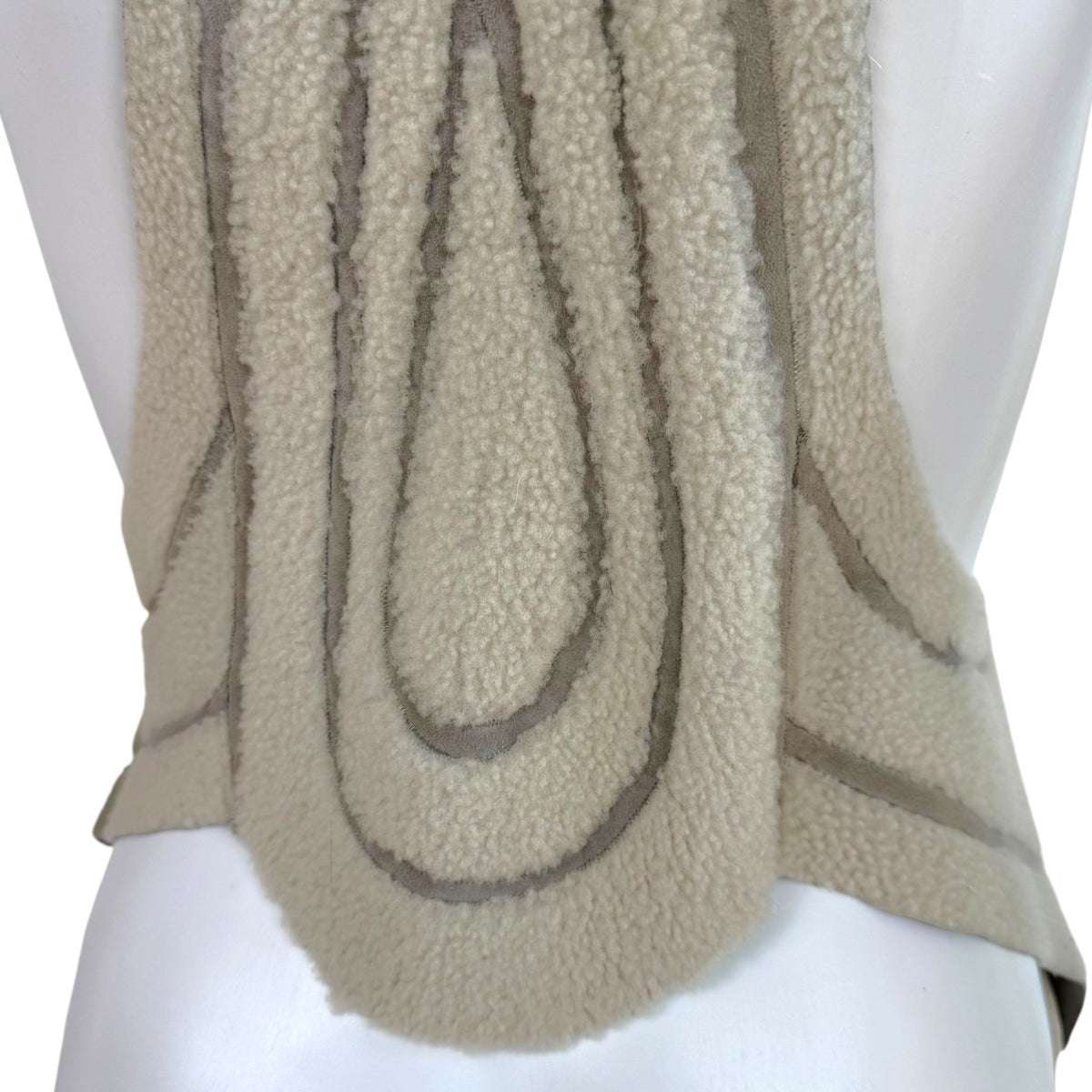 Roberto Cavalli Ivory Shearling Goat Fur Vest