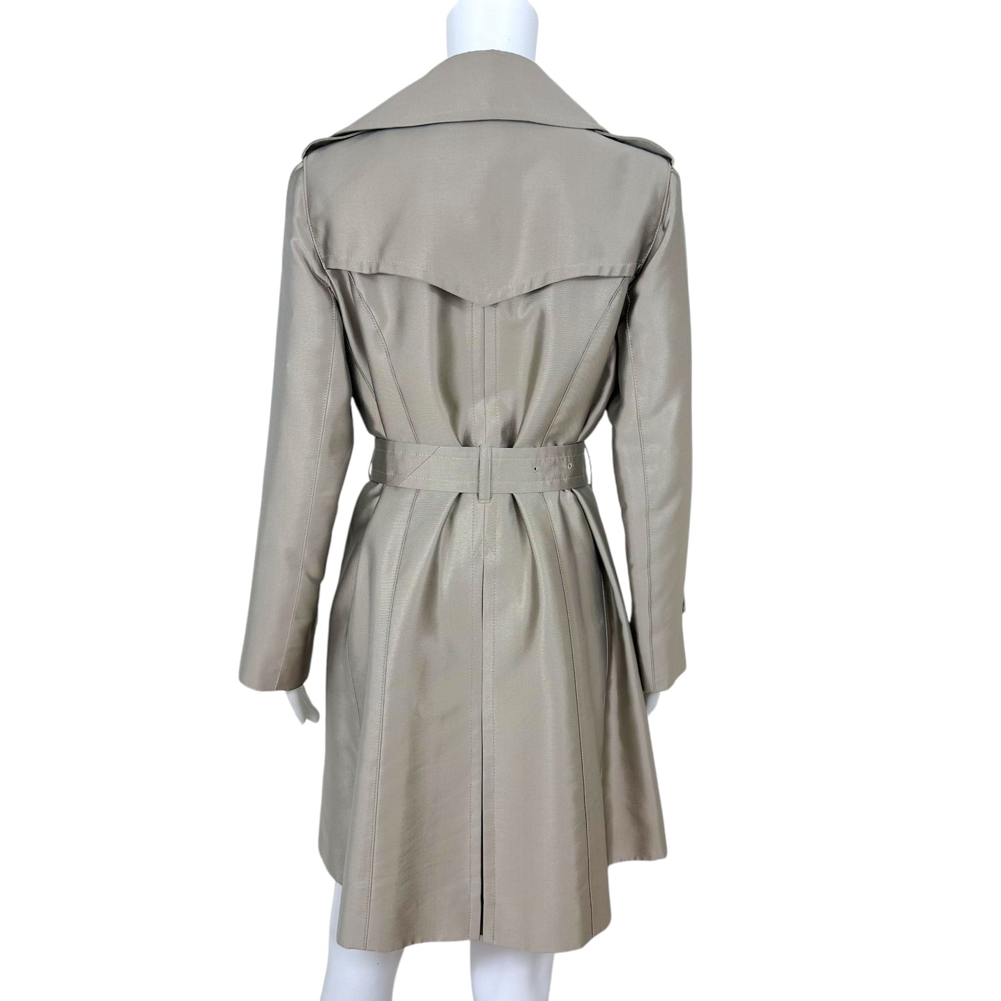 Burberry London Beige Silk Trench Coat