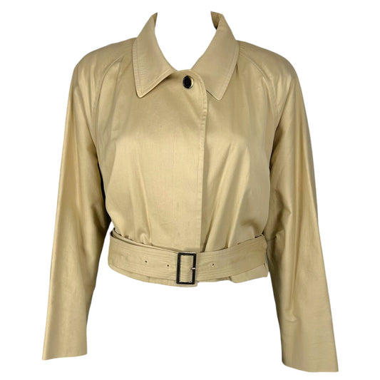 Dries Van Noten Beige Cropped Trench Coat