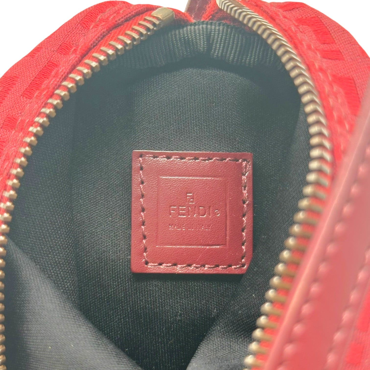 Fendi Mini Papillon Pochette Bag Red Zucchino Monogram