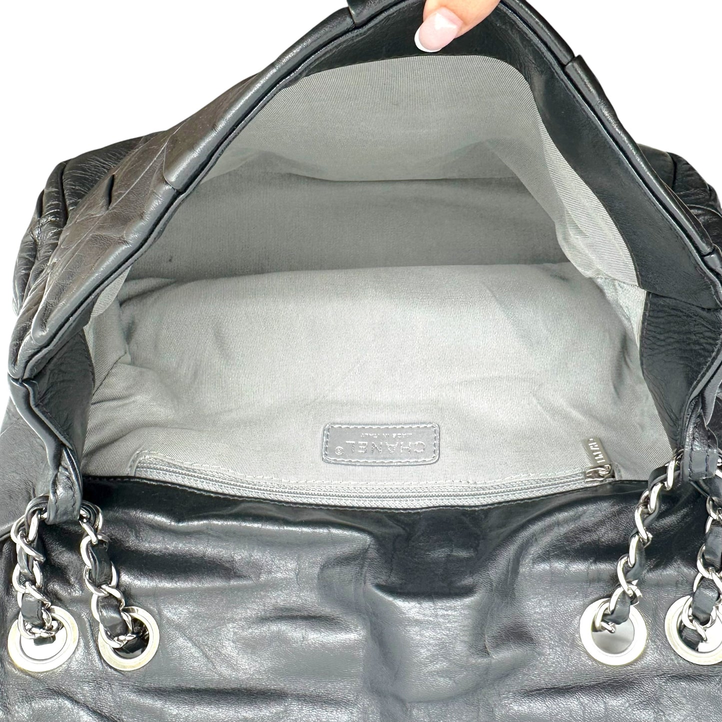 Chanel Black Lambskin Medium Flap Bag