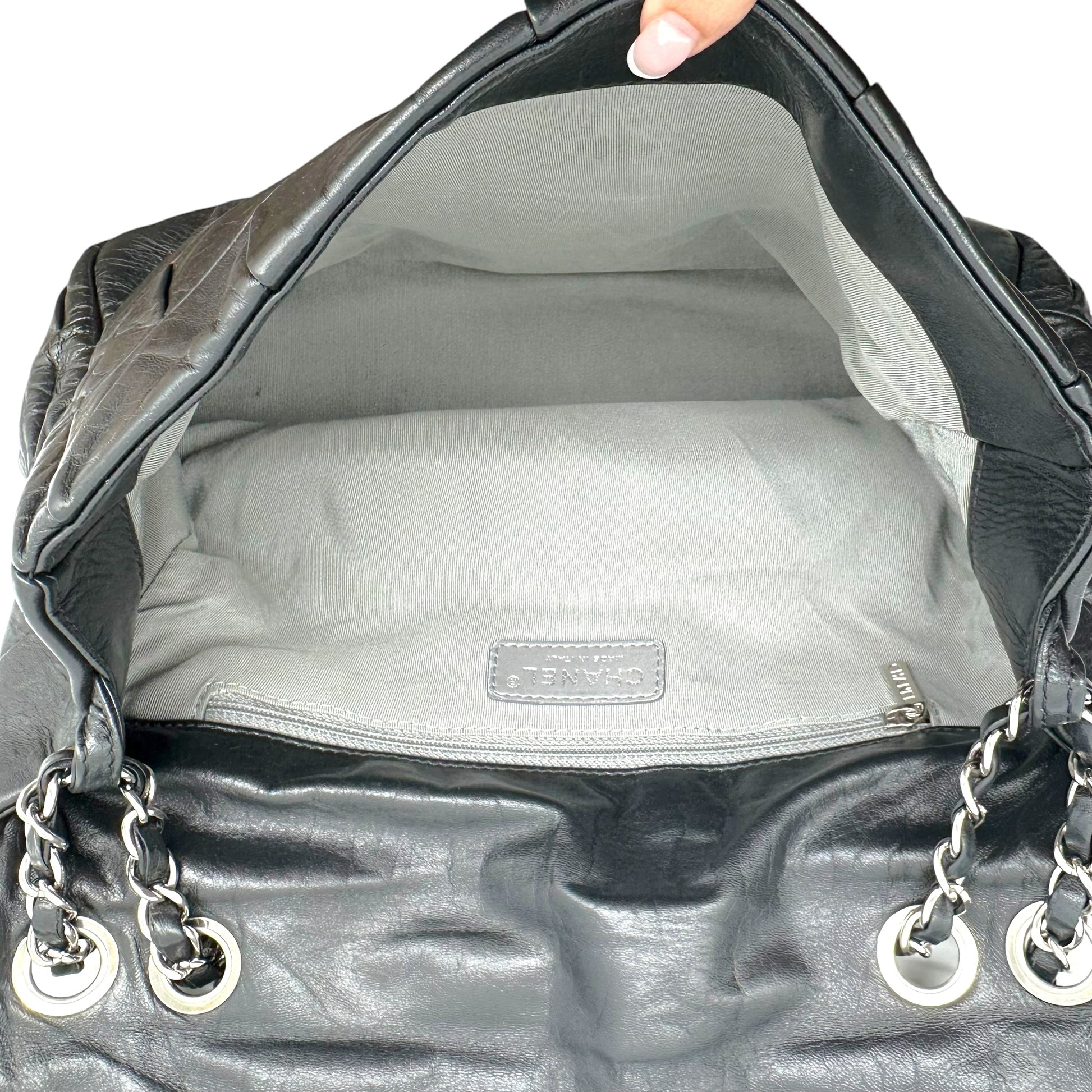 Chanel Black Lambskin Medium Flap Bag