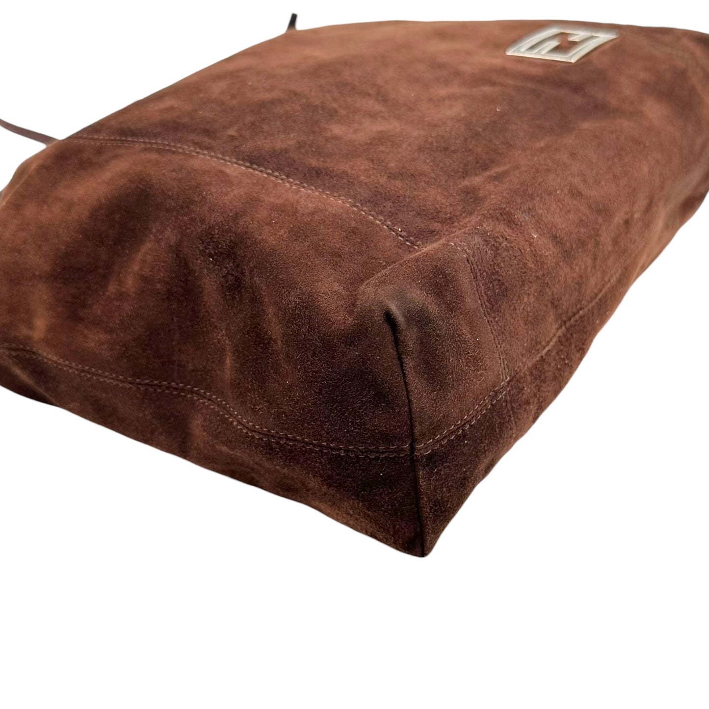 Fendi Chocolate Brown Suede Tote Bag