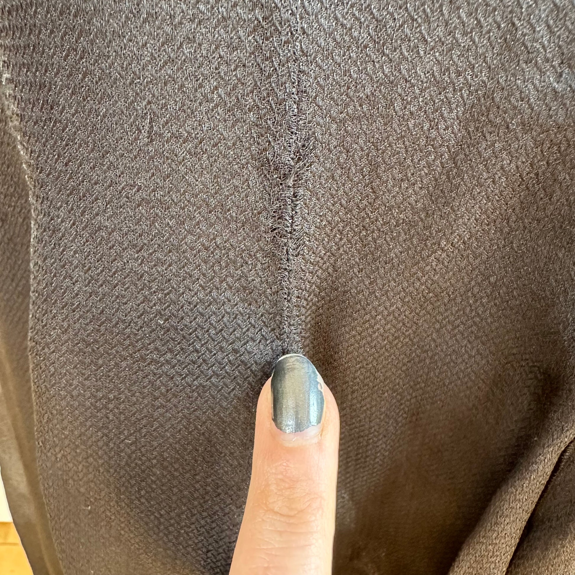 Chanel Black Silk Asymmetrical Hem Midi Skirt