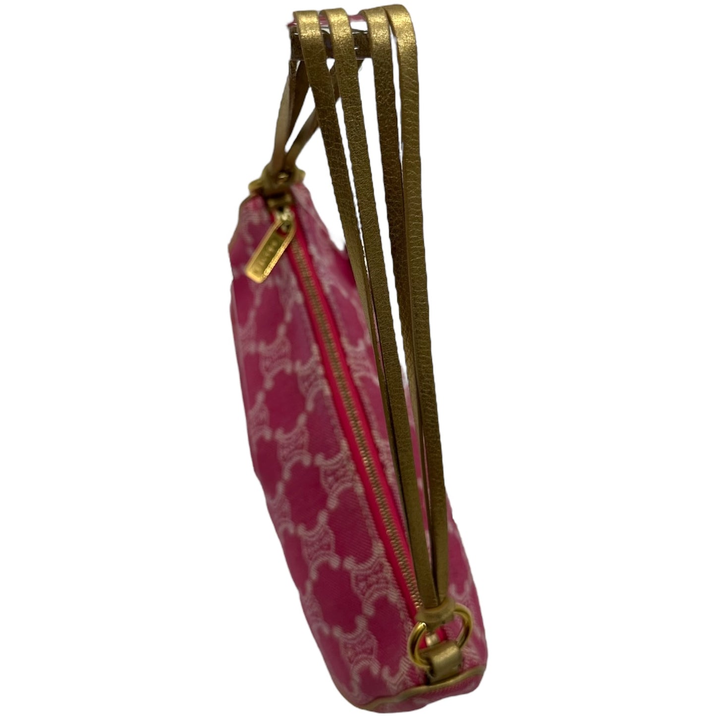 Celine Pink Denim Monogram Pochette Bag - Outfit Repeater