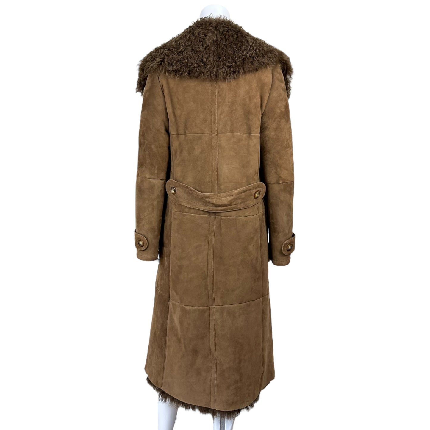 Max Mara Brown Suede & Shearling Coat