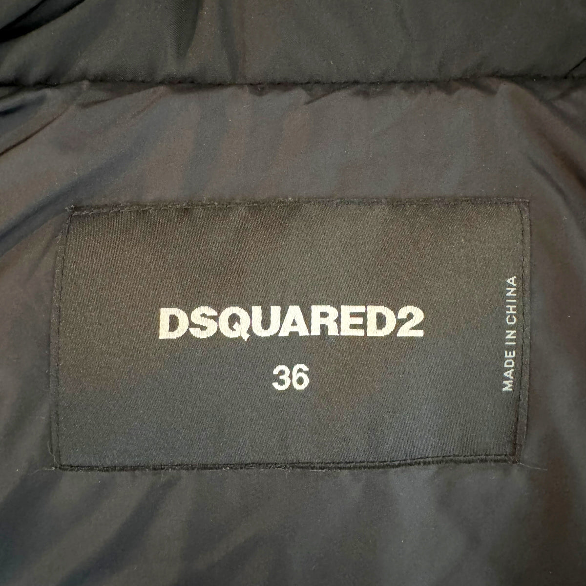 Dsquared2 Black Hooded Down Fill Puffer Vest