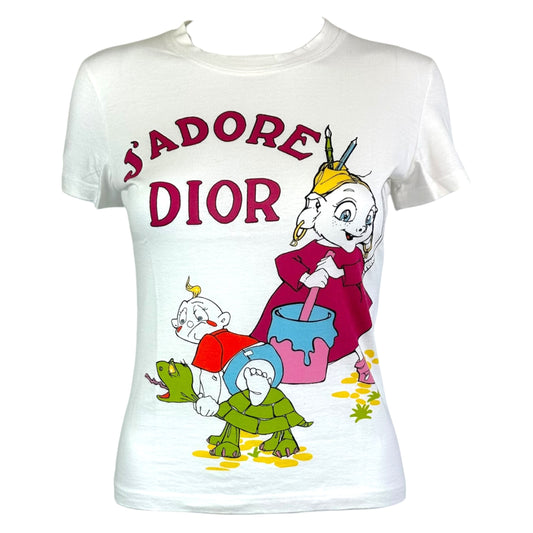 Christian Dior F/W 2002 J'Adore Dior Cartoon Graphic T-Shirt