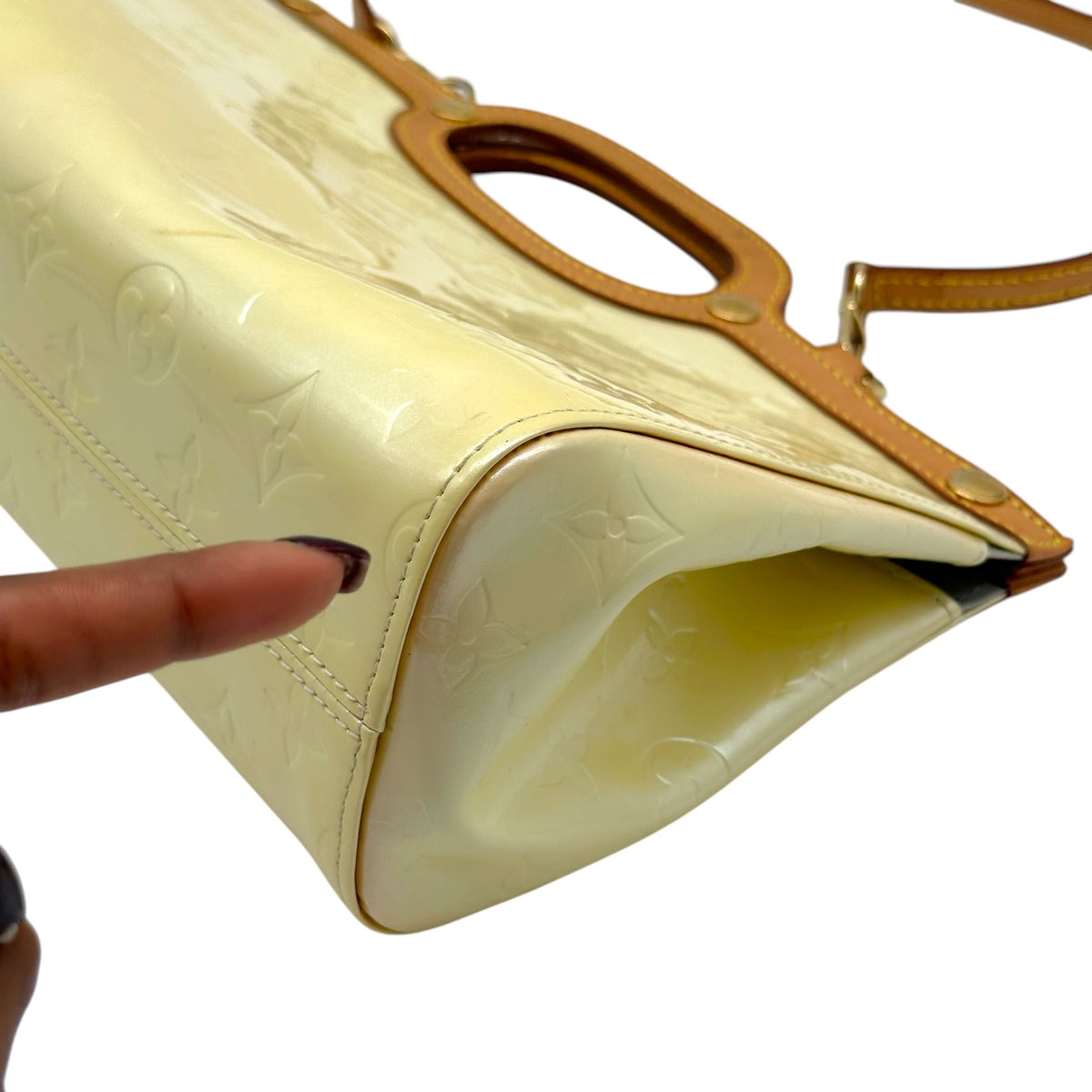 Louis Vuitton Vernis Monogram 2-Way Bag Butter Yellow