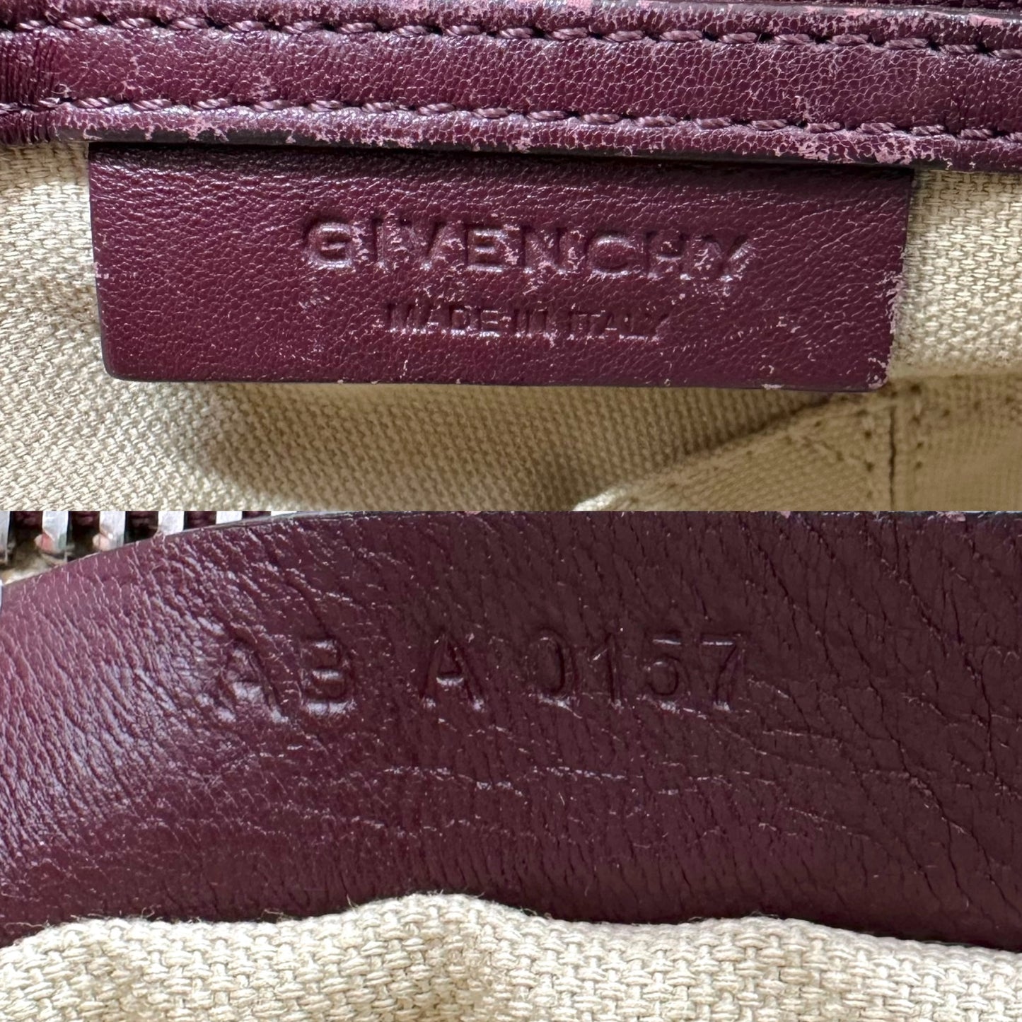 Givenchy Burgundy Medium Pandora 2-Way Bag