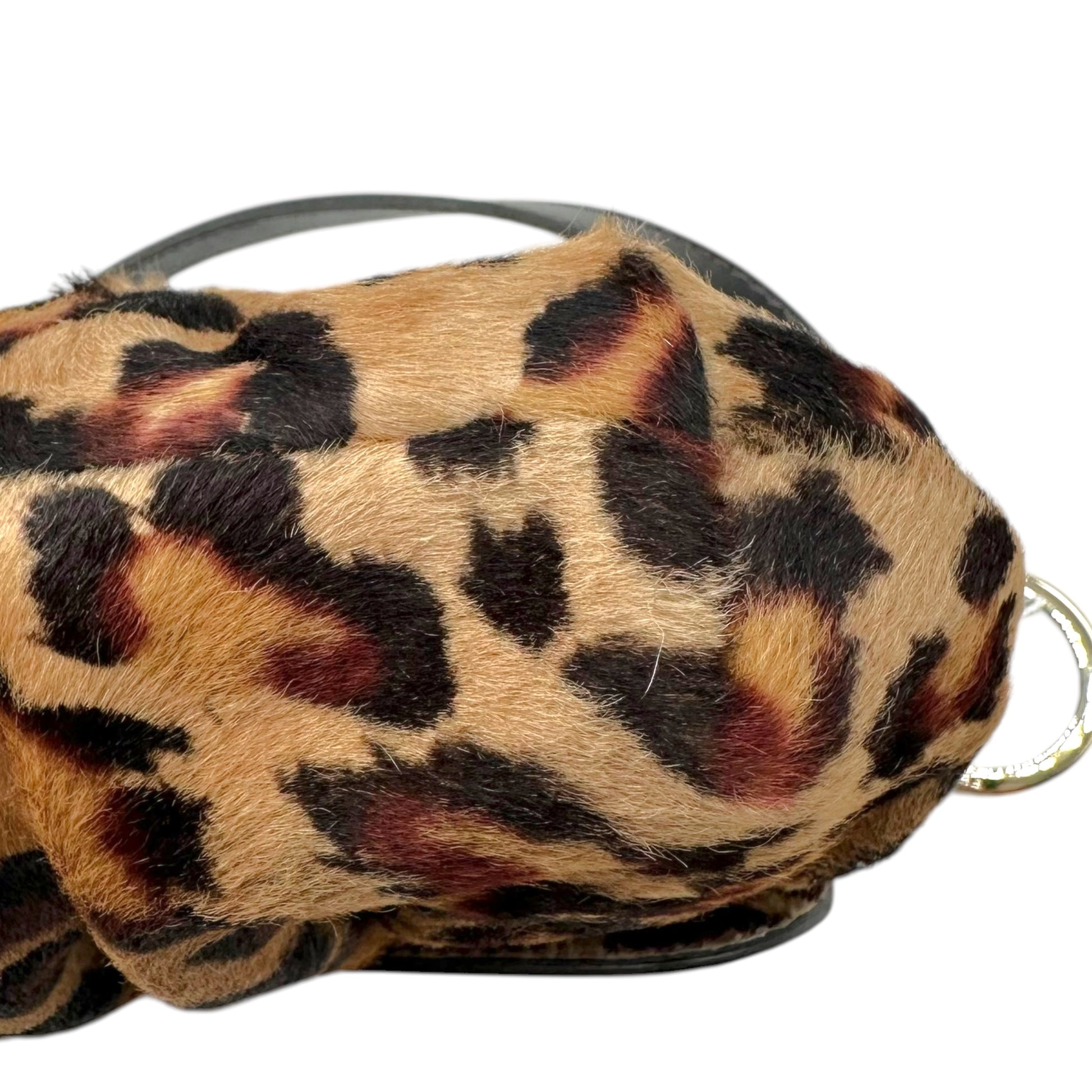 Fendi Leopard Print Ponyhair Shoulder Bag