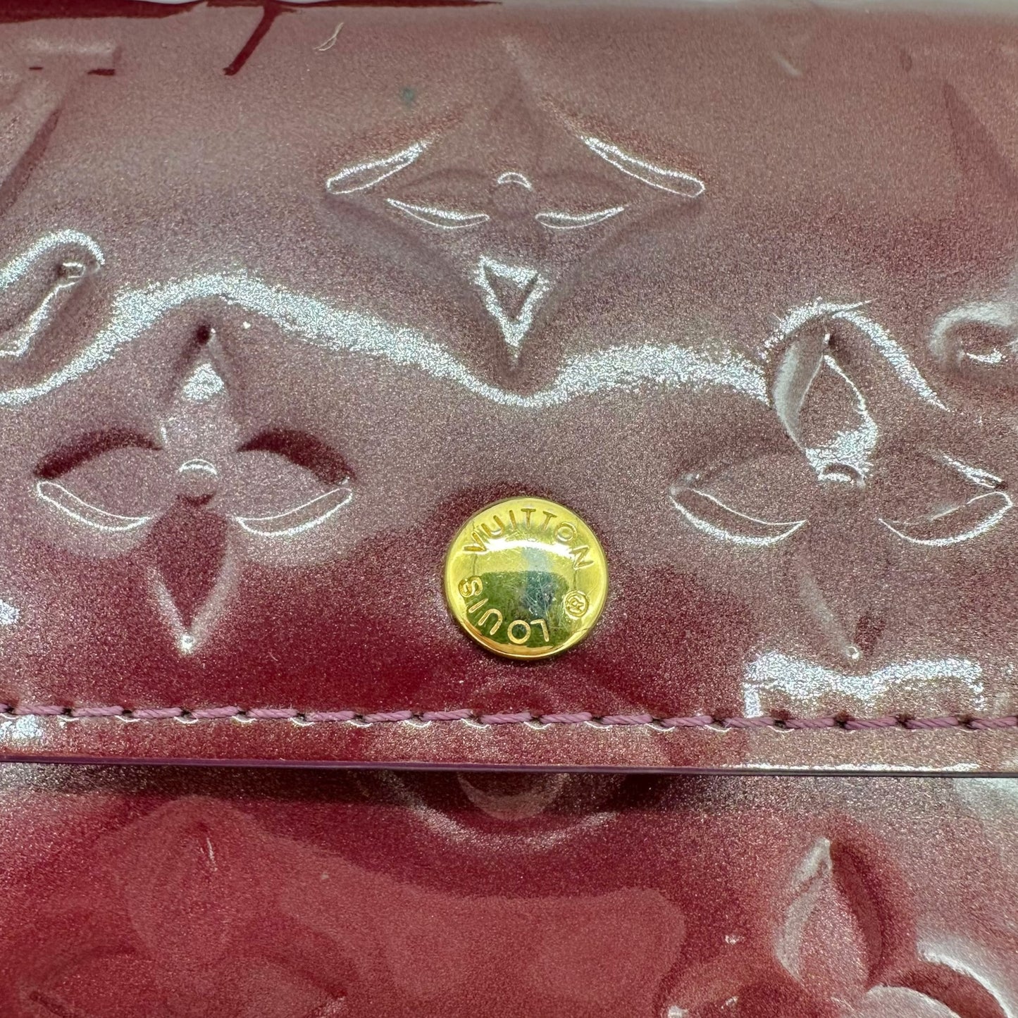 Louis Vuitton Burgundy Vernis Monogram Long Wallet
