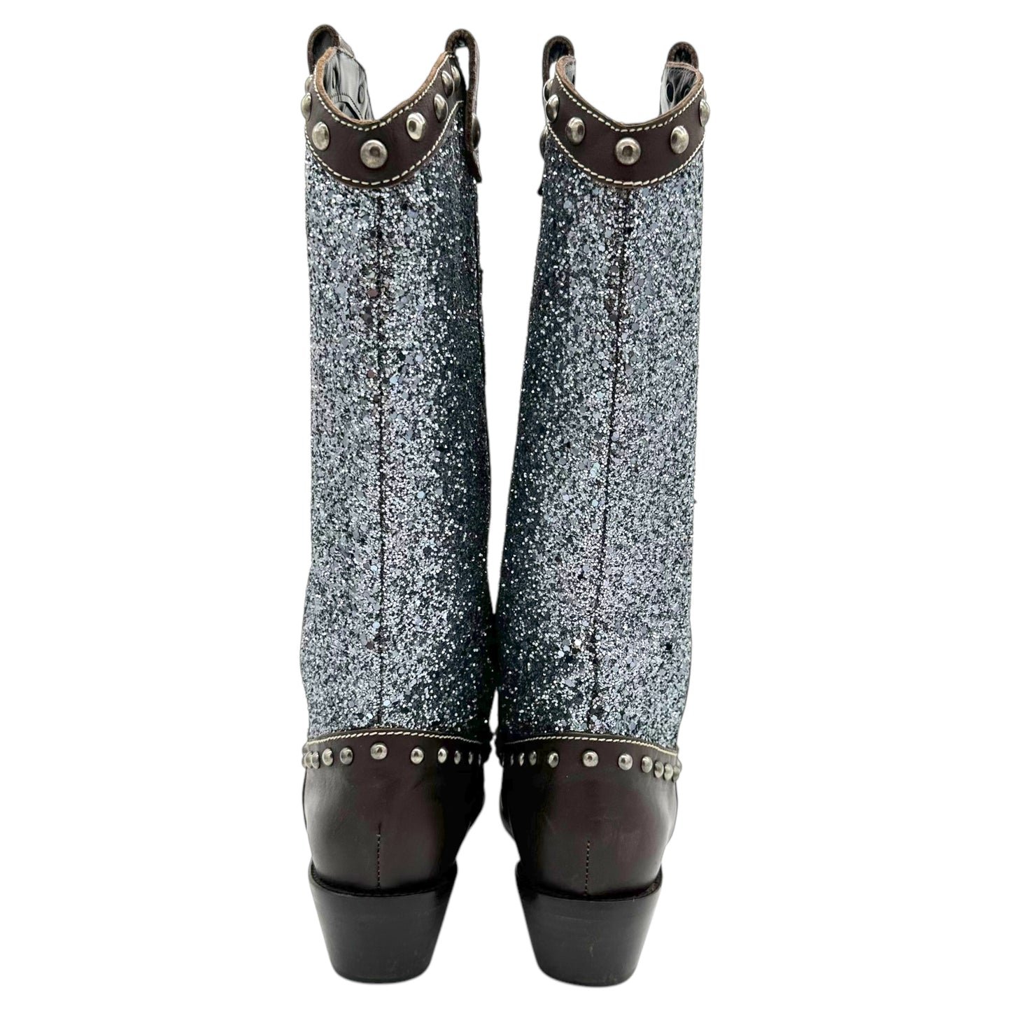 Moschino Jeans Glitter Cowboy Boots