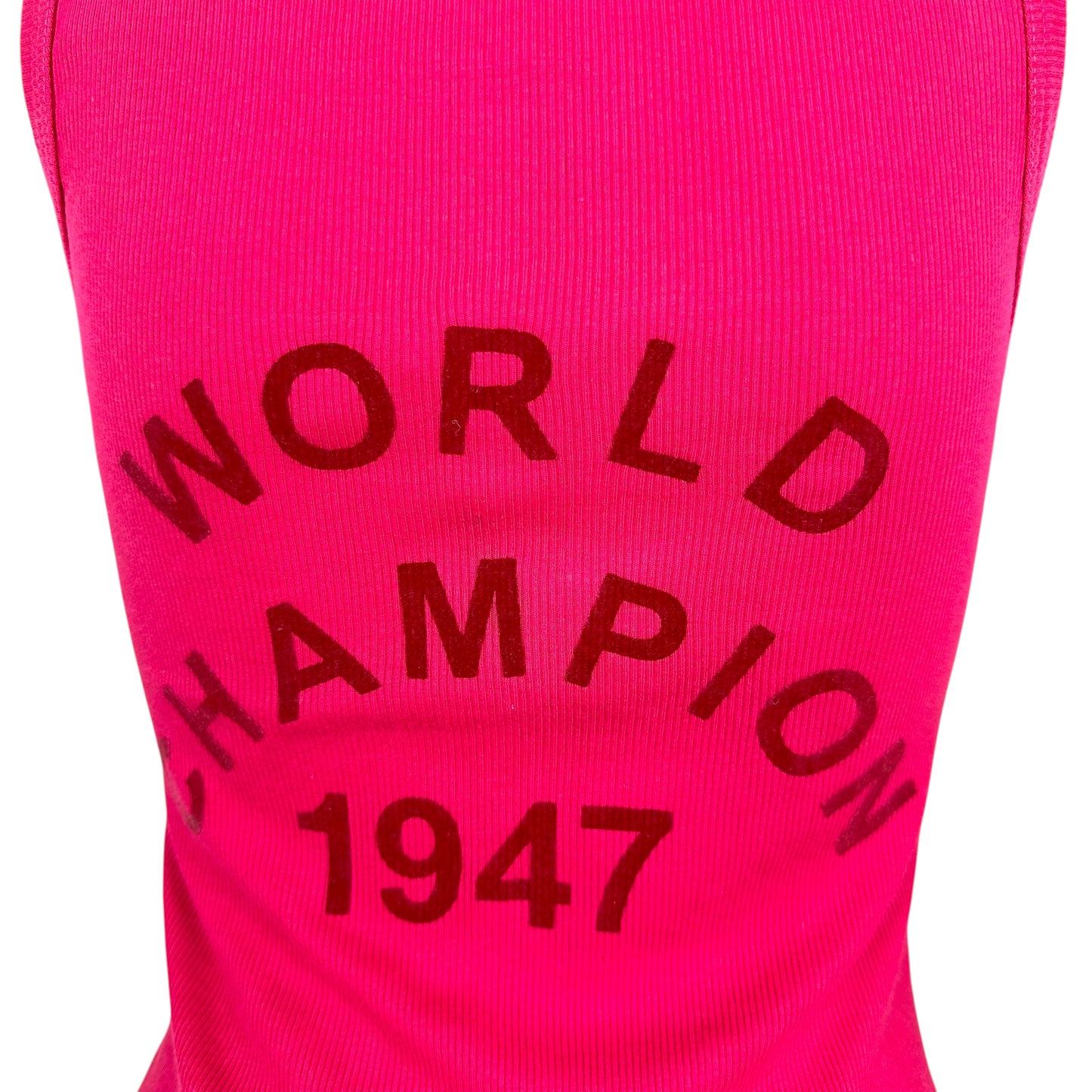 Christian Dior S/S 2004 Pink Ribbed J'Adore Dior Tank - Outfit Repeater