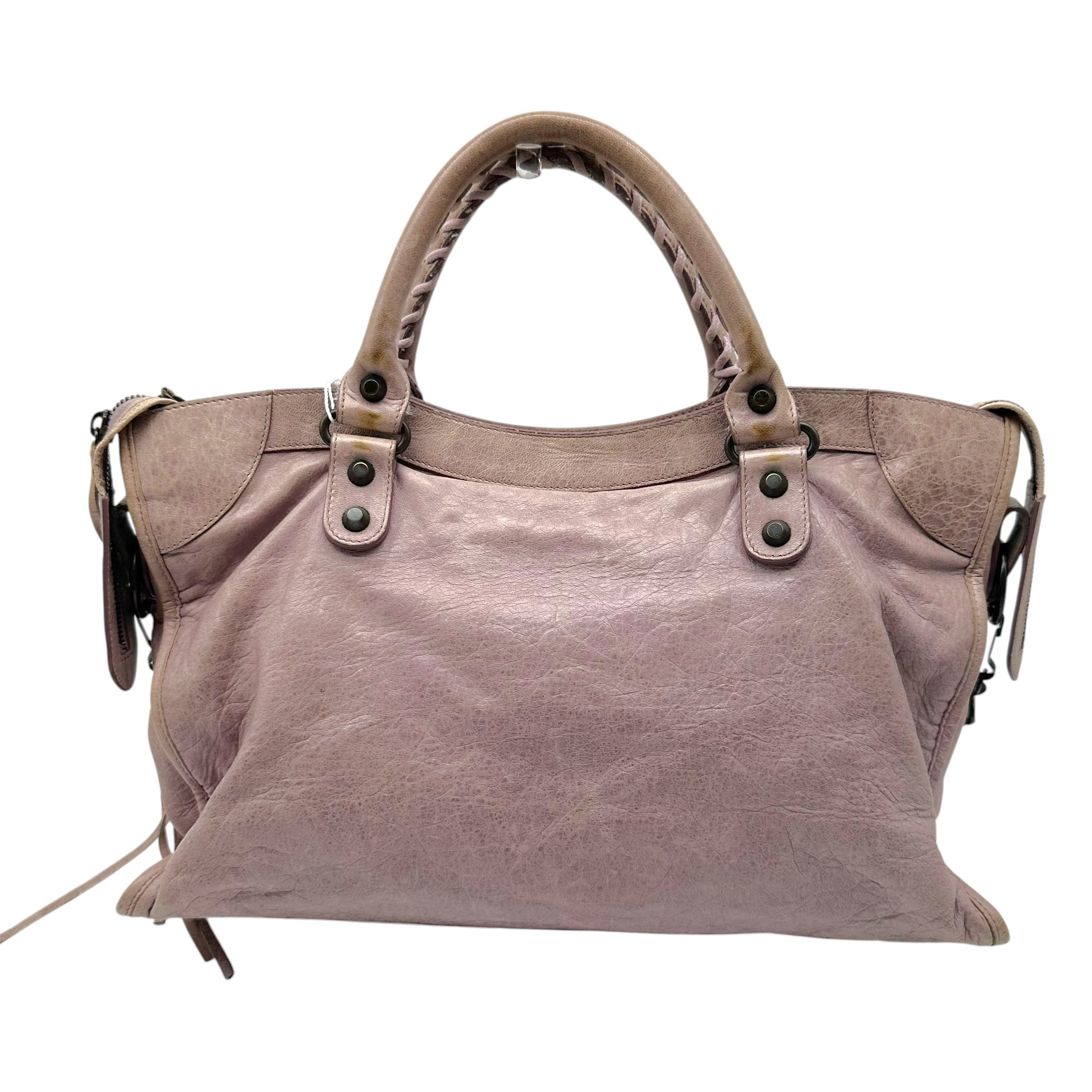 Balenciaga Lavender Leather 2-Way City Bag