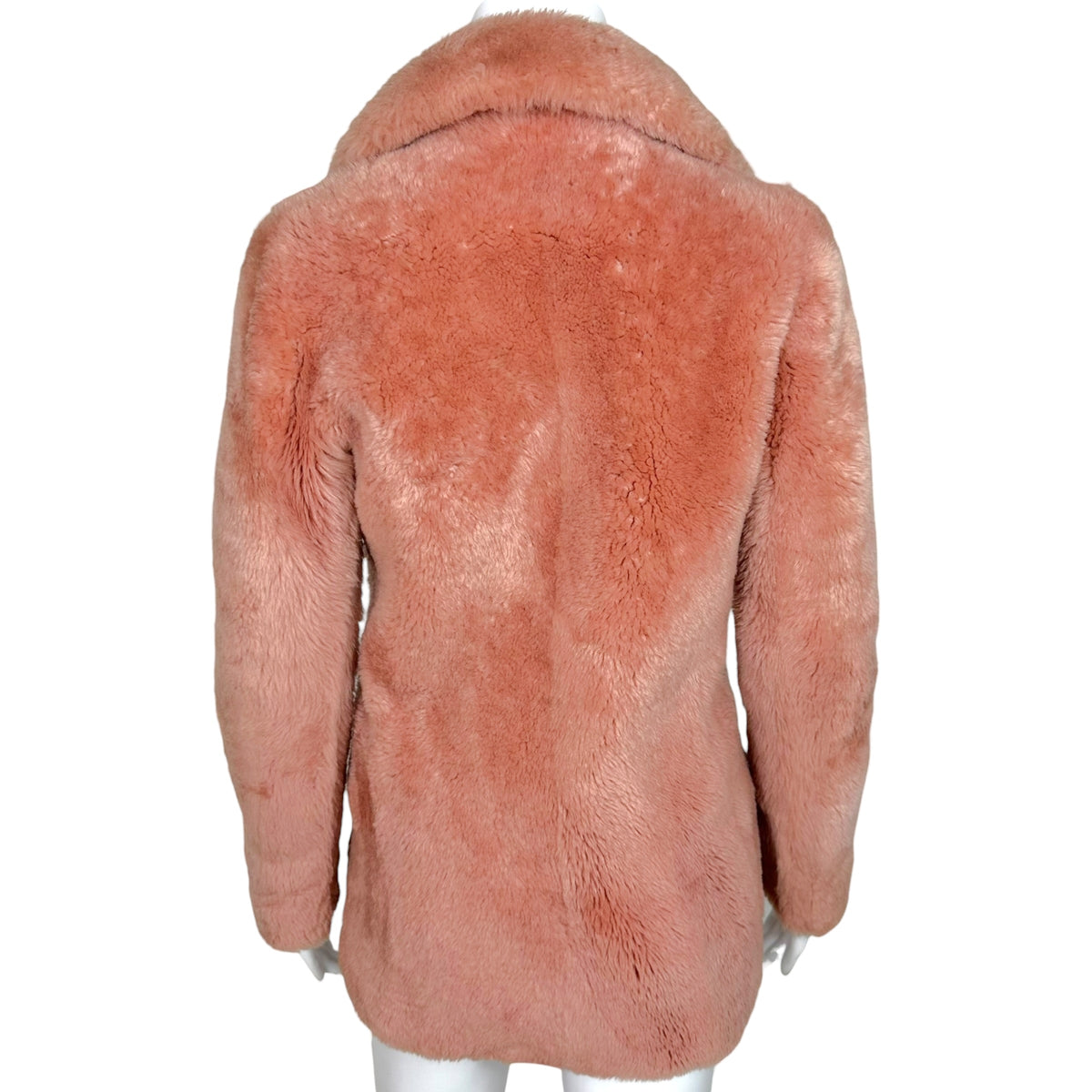 Gucci Pink Shearling Fur Coat