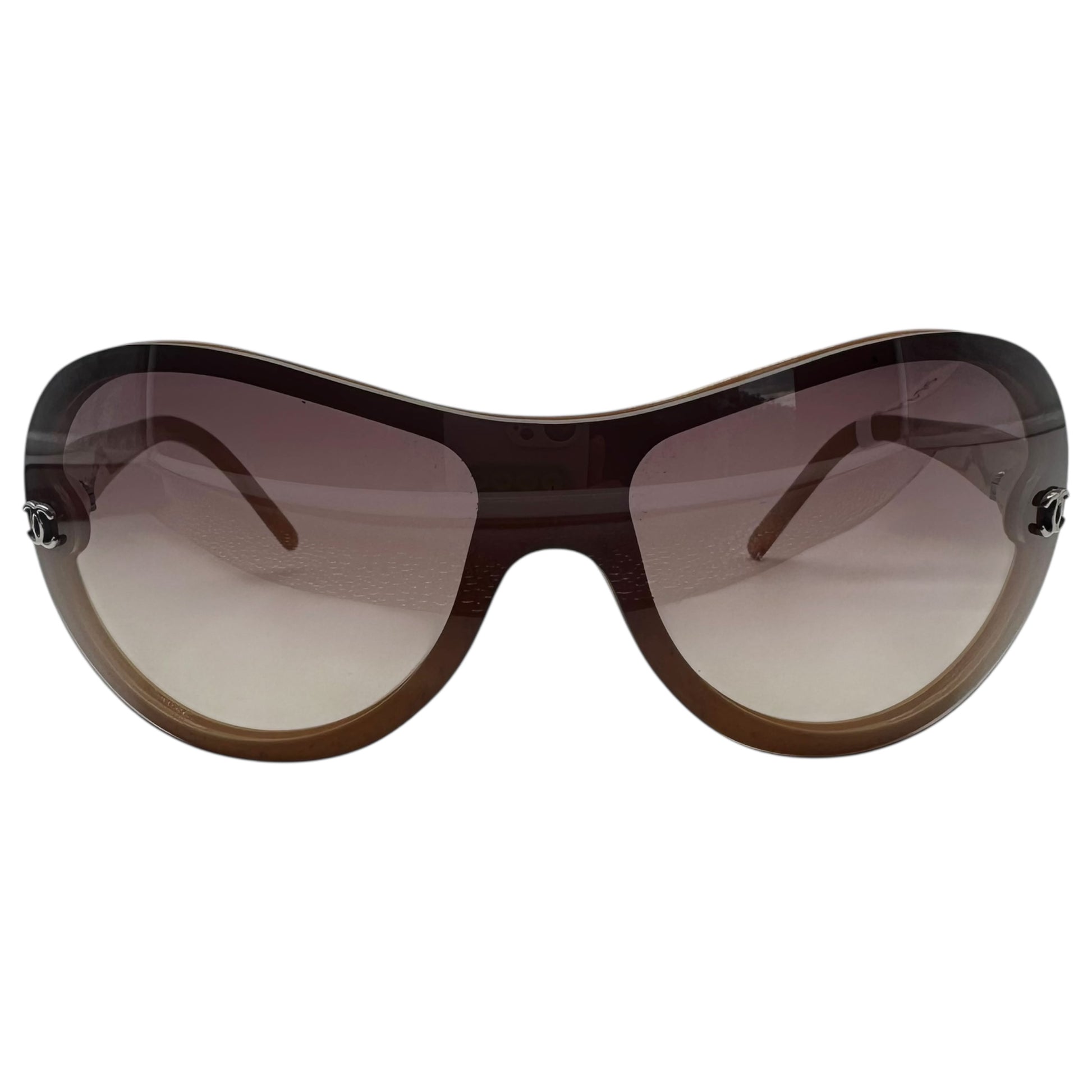 Chanel Brown 5066 Round Shield Sunglasses - Outfit Repeater