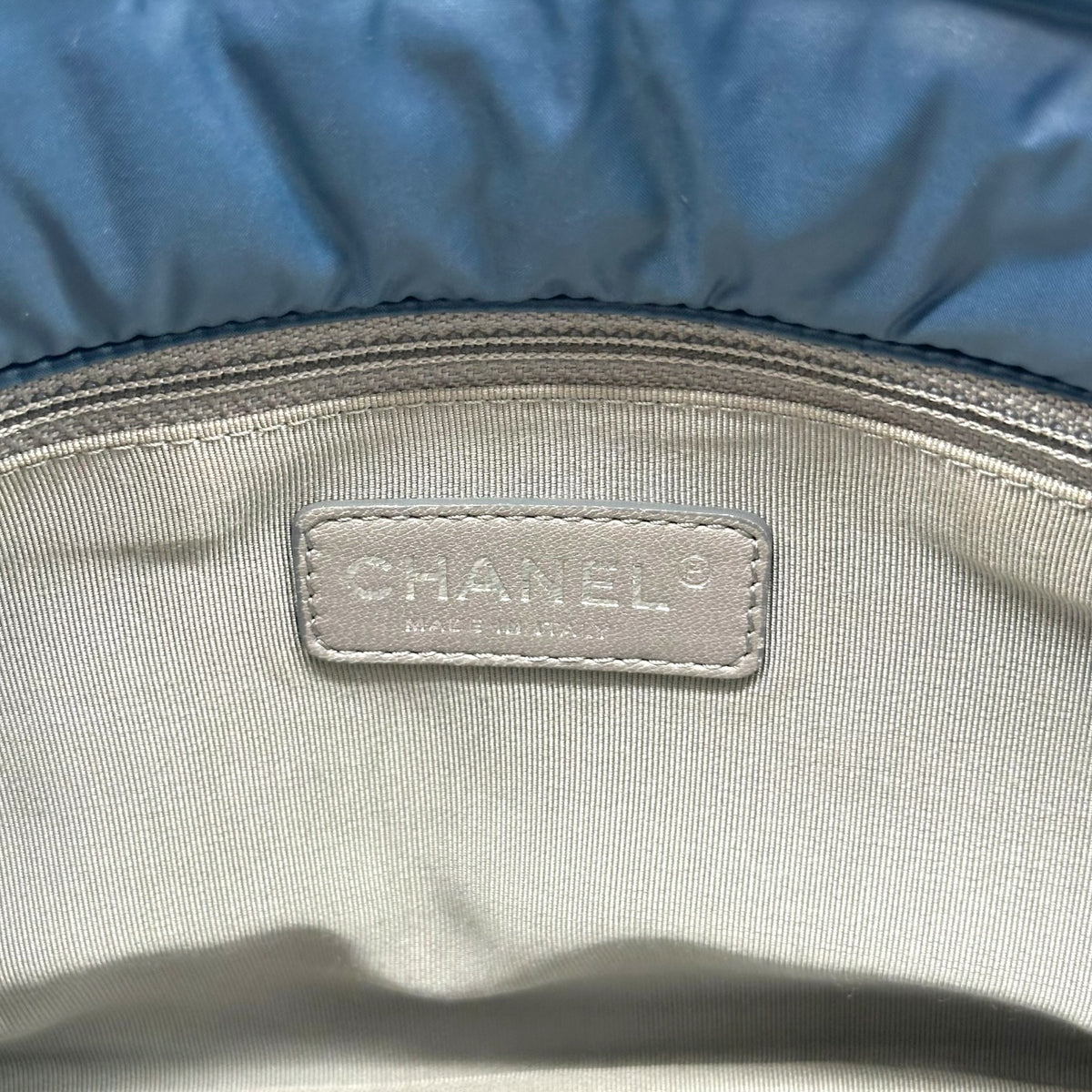 Chanel Blue Puffer Tweed Quilted Shoulder Bag