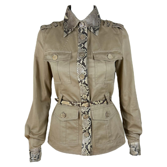 Dolce & Gabbana S/S 2005 Python Trim Utility Jacket