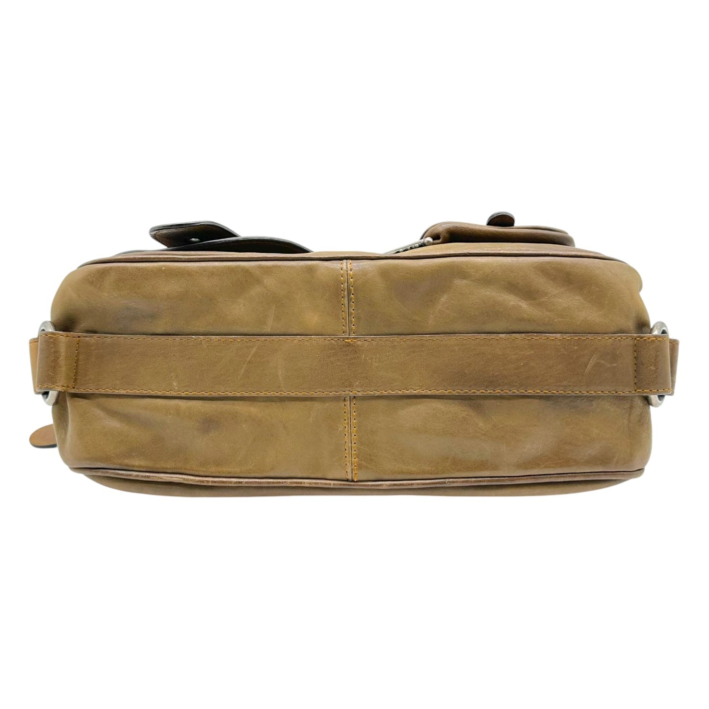 Christian Dior Brown Leather Gaucho Shoulder Bag