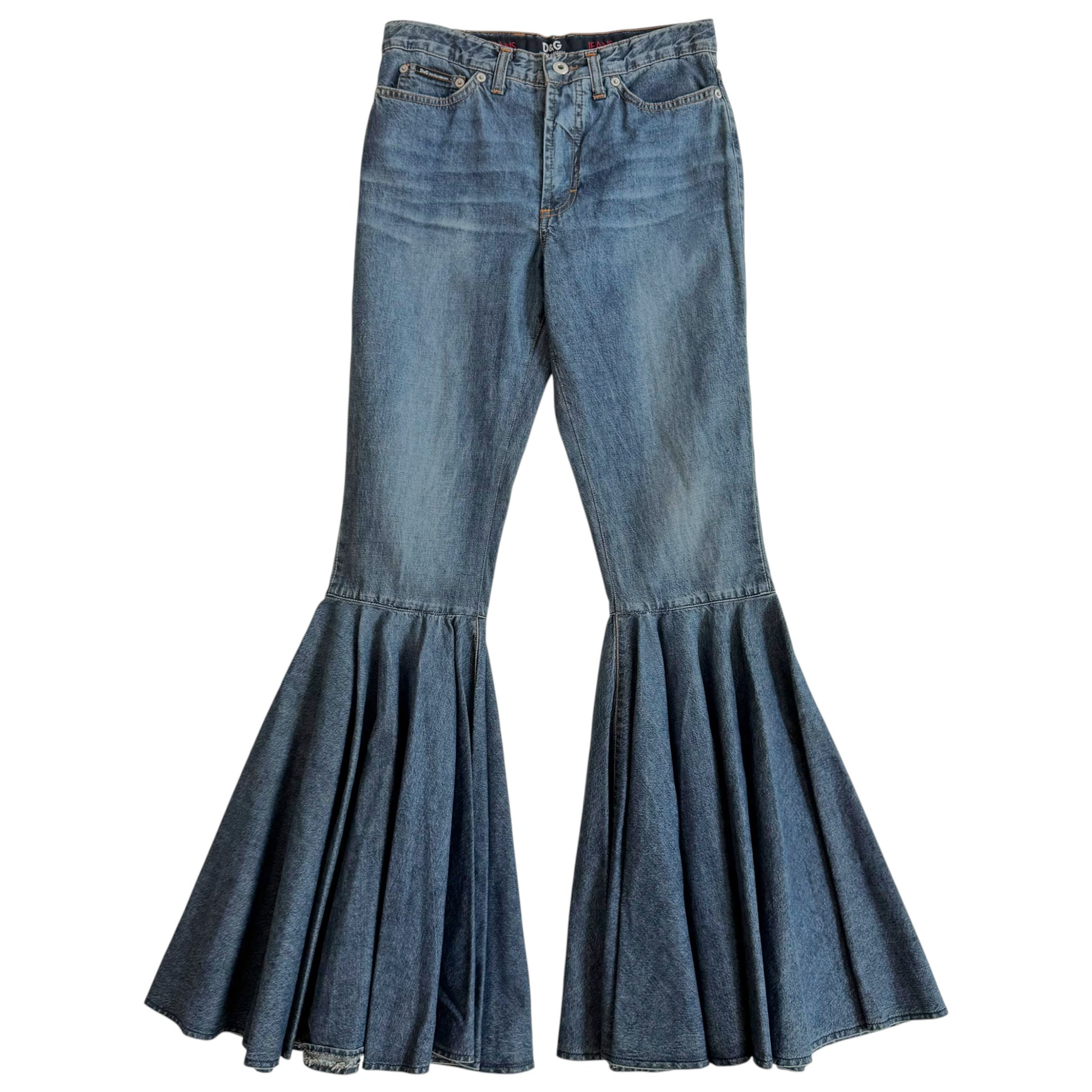 D&G Dolce & Gabbana Blue Denim Ultra Flare Jeans