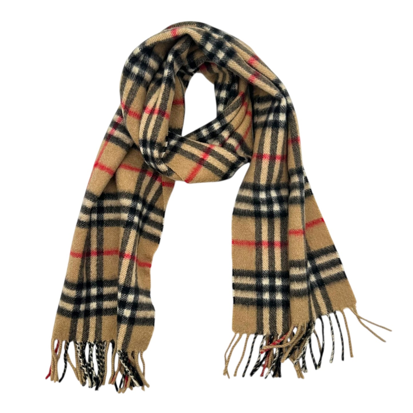 Burberry Classic Nova Check Plaid Cashmere Scarf