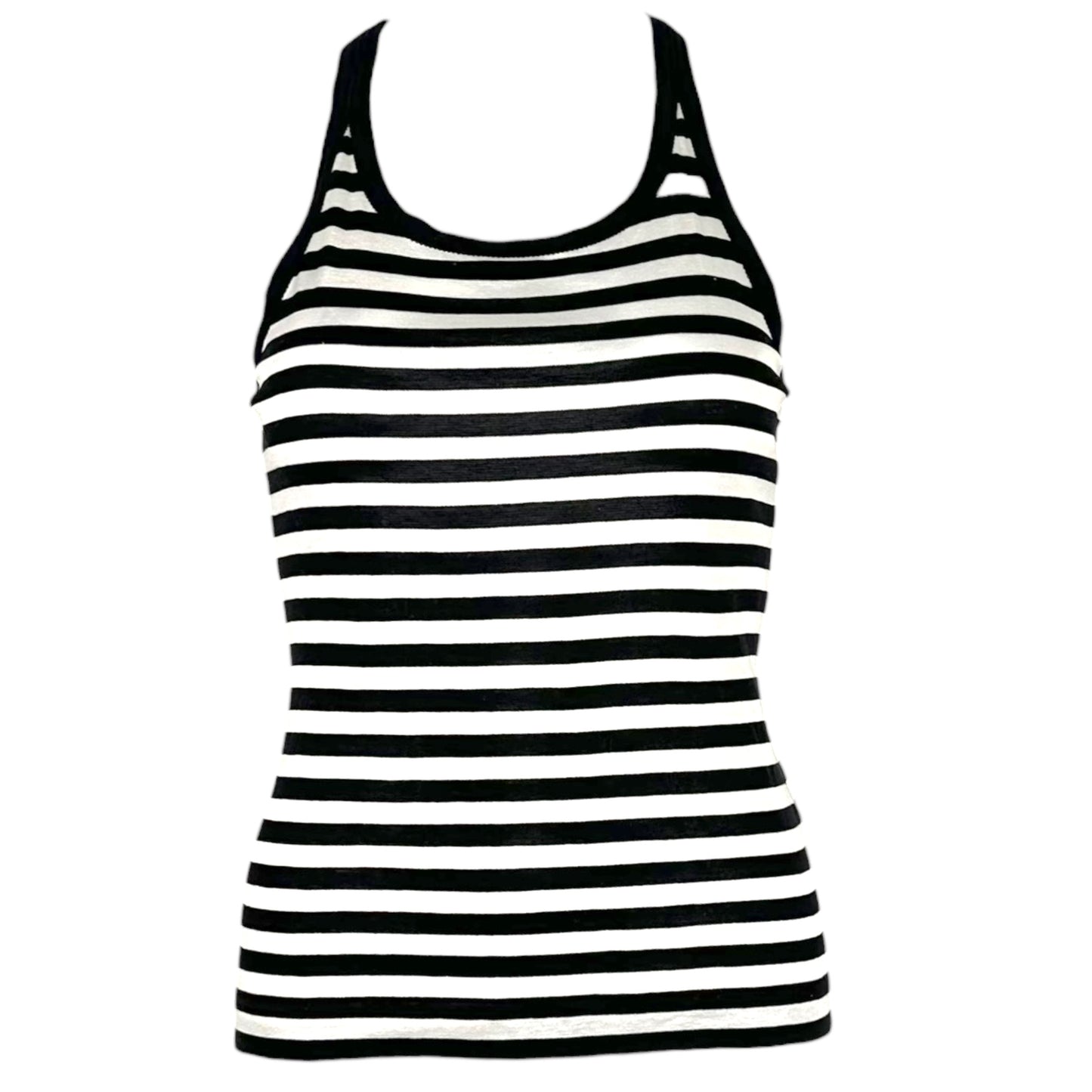 Dolce & Gabbana Black White Striped Tank Top