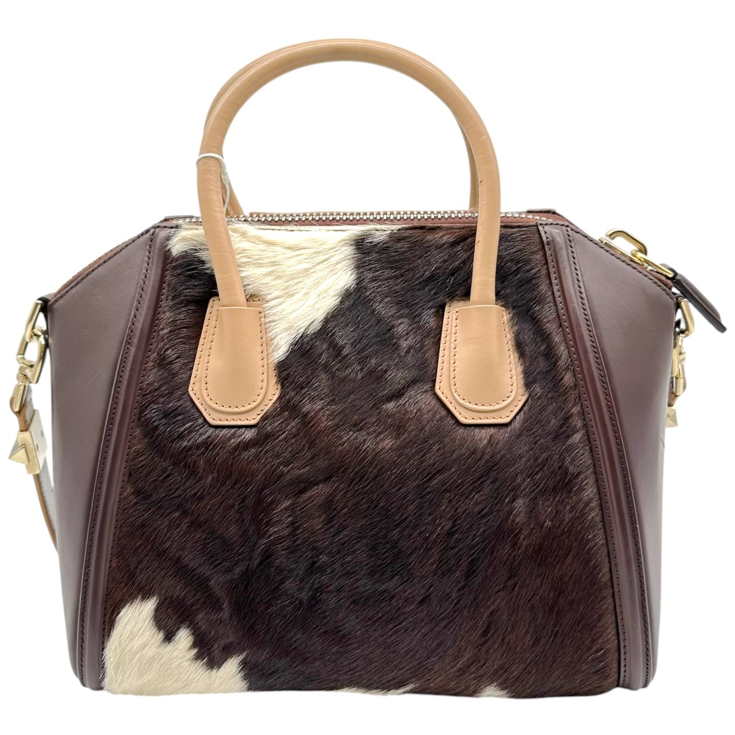Givenchy Brown Cow Print Ponyhair Medium Antigona 2-Way Bag